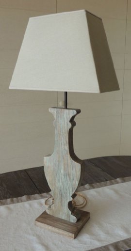 Lampada Anfora con paralume colore Lino